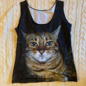 Cute Cat Custom Spandex Material Tank Top Bengal